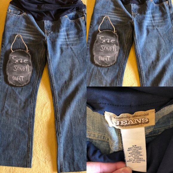 Old Navy Maternity Front Low-Panel and fold over jeans - Small - Picture 5 of 5